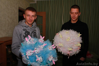 Букеты из мягких игрушек к выписке из Роддома и любому празднику в Слуцке. - Изображение #1, Объявление #1170886