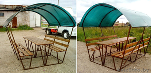 Беседки из оцинкованного профиля с поликарбонатом