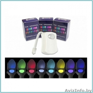 Цветная LED подсветка для унитаза с датчиком движения Light Bowl