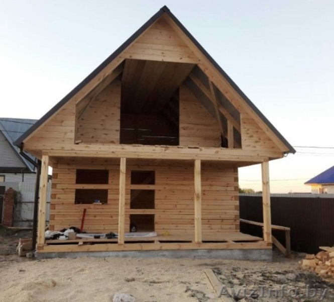 Дом сруб Лео из бруса 6 х 6, с крыльцом и балконом - Изображение #3, Объявление #1623399